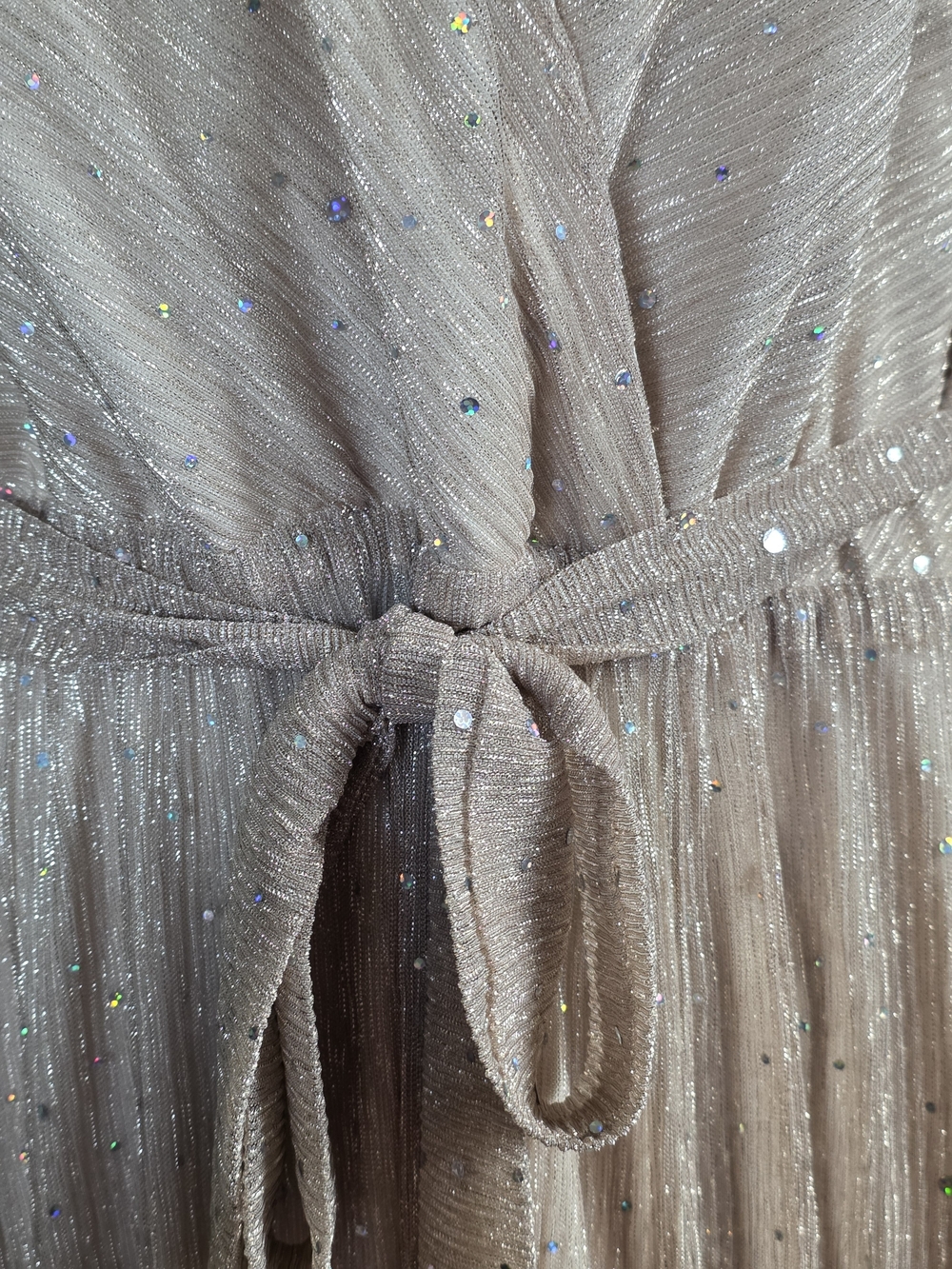 Baltic Born Cream Sheer Sparkle Trim Maxi Dress Event Black Tie Glam - Picture 9 of 16
